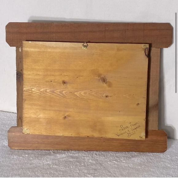 Vintage Hand Carved 3D Wood Homestead Art - Picture 4 of 10